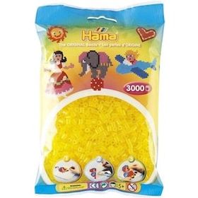 Hama 3000'lik Şeffaf Sarı Midi Boncuk
