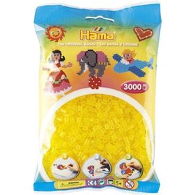 Hama 3000'lik Şeffaf Sarı Midi Boncuk