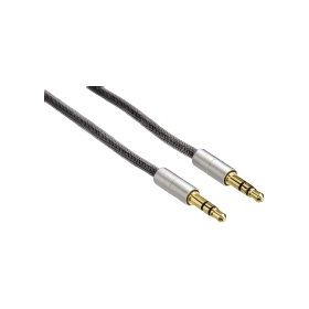 Hama 80869 3,5Mm Alu Line Altın Uçlu 2M Ses Kablosu, Gümüş Gri