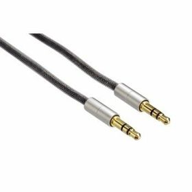 Hama 80869 3,5Mm Alu Line Altın Uçlu 2M Ses Kablosu, Gümüş Gri