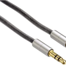 Hama 80869 3,5Mm Alu Line Altın Uçlu 2M Ses Kablosu, Gümüş Gri