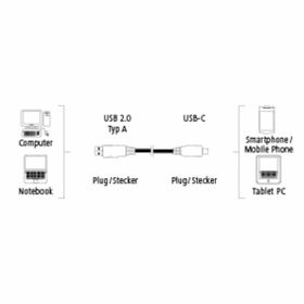 Hama HM.135784 Siyah 0.75 m USB-C Flexi Kablo