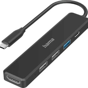 Hama HM.200117 5 Ports 3xUsb-A Usb-C Siyah HDMI Hub