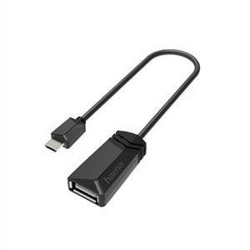 Hama HM.200308 Siyah Adaptör USB B Micro Fiş - USB A Soket Altın Uç Kablo