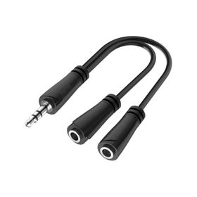 Hama HM.200349 3.5 mm Stereo Fiş 2x3.5 mm Siyah Adaptör Soket