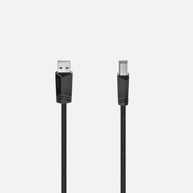 Hama HM.200604 USB 2.0 A Fiş - B Fiş 5 m Siyah USB Kablosu
