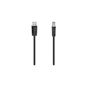 Hama HM.200604 USB 2.0 A Fiş - B Fiş 5 m Siyah USB Kablosu