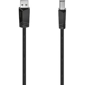 Hama HM.200604 USB 2.0 A Fiş - B Fiş 5 m Siyah USB Kablosu