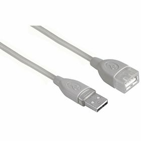 Hama HM.200619 USB Uzatma 2.0 A Fiş A Soket 1.8 m Gri Kablo