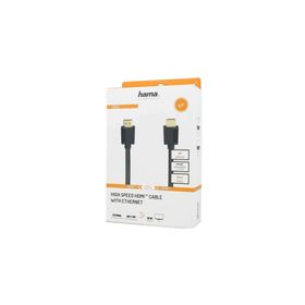 Hama Hm.205007 Siyah High-Speed 4K Ethernet 5 mt Hdmi Kablo