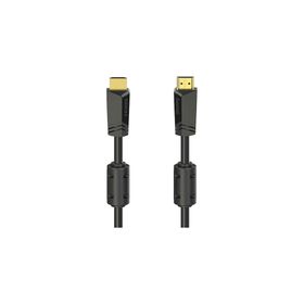 Hama Hm.205010 Siyah Hs Ethernet Altın Uç 4K 15 mt Hdmi Kablo