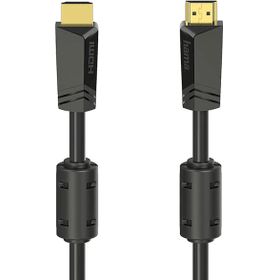 Hama Hm.205010 Siyah Hs Ethernet Altın Uç 4K 15 mt Hdmi Kablo