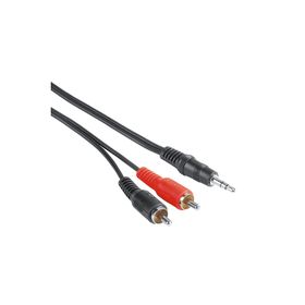 Hama HM.205106 3.5 mm - 2RCA 2 m Siyah Ses Kablosu