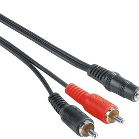 Hama HM.205106 3.5 mm - 2RCA 2 m Siyah Ses Kablosu
