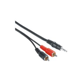 Hama HM.205106 3.5 mm - 2RCA 2 m Siyah Ses Kablosu