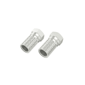 Hama HM.205205 F Fiş 6.5 mm Vidalı 2 Parça Ucu Beyaz Uydu Kablosu