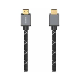 Hama HM.205239 Ultra High Speed 8K 2 mt Siyah Gri Hdmi Kablo