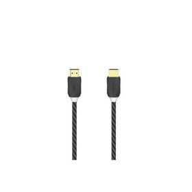 Hama HM.205444 HS Ethernet Altın Uç Örgü 1.5 mt Siyah Hdmi Kablo