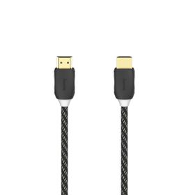 Hama HM.205444 HS Ethernet Altın Uç Örgü 1.5 mt Siyah Hdmi Kablo