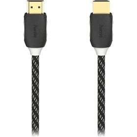 Hama HM.205444 HS Ethernet Altın Uç Örgü 1.5 mt Siyah Hdmi Kablo