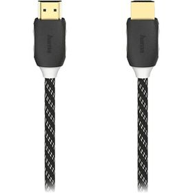 Hama HM.205444 HS Ethernet Altın Uç Örgü 1.5 mt Siyah Hdmi Kablo