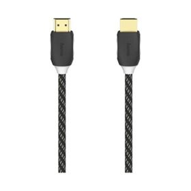Hama HM.205444 HS Ethernet Altın Uç Örgü 1.5 mt Siyah Hdmi Kablo