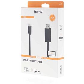 Hama USB-C Plug HDMI Plug Ultra-HD Görüntü Kablosu