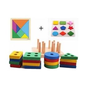 Hamaha Ahşap Zeka Eğitici Oyuncak Geometrik Geçmeli Şekiller Ahşap Tahta Bultak Ahşap Kule Oyunu