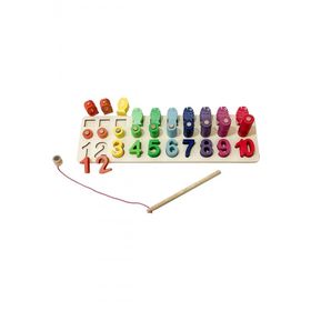 Hamaha Hmh-710 Wooden Toys Ahşap Eğitici Geliştirici Oyuncak Logaritma Oltalı Balık Tutma Sayı Dizilişleri