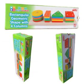 Hamaha Wood Toys Ahşap Eğitici Geliştirici Oyuncak Geometrik Şekiller 4lü Vidalama Bultak