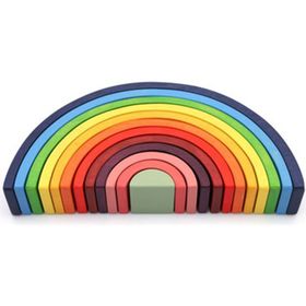 Hamaha Wooden Toys Ahşap Eğitici Geliştirici 12'li Gökkuşağı