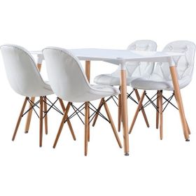 Hamdeko Eames Beyaz Masa Sandalye Takımı