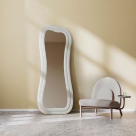 Hamdeko Sun Dalgalı Çerçeveli 170x65 cm Oval Boy Aynası