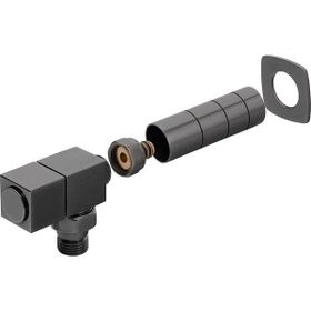 Hammam Azur Köşe Parlak Black Chrome Vana Paketi
