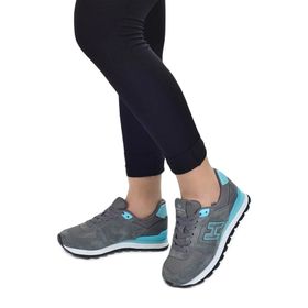 Hammer Jack 19250 Gri Turkuaz Peru Kadın Sneaker Günlük Spor Ayakkabı