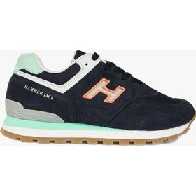 Hammer Jack Chile Hakiki Deri Lacivert Mint Kadın Spor Ayakkabı