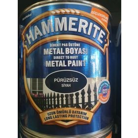 Hammerite 2.5 lt Siyah Pürüssüz Metal Ahşap Boya
