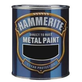 Hammerite Düz Siyah 0.75 lt Metal Boyası