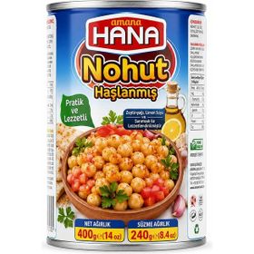 Hana 400 gr Haşlanmış Nohut Konservesi (3 adet)