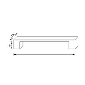 Hand Style Alüminyum 288 mm 15x15 Inox Kulp