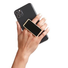 HANDL New York Handlstick Leather Black Gold Stand Özellikli Telefon Tutucu