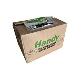 Handy Büyük Boy 100 Adet HDPE İş Temizlik Tek Kullanımlık Şeffaf Eldiven (3 adet)