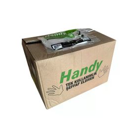 Handy Büyük Boy 100 Adet HDPE İş Temizlik Tek Kullanımlık Şeffaf Eldiven (3 adet)