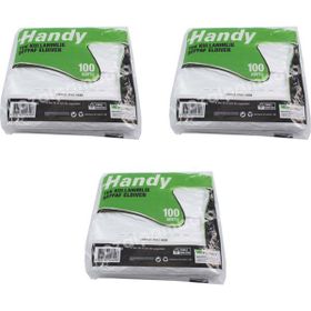 Handy Büyük Boy 100 Adetlik 3 Paket HDPE İş Temizlik Tek Kullanımlık Şeffaf Eldiven