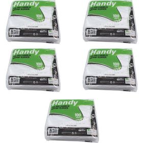 Handy Büyük Boy 100 Adetlik 5 Paket HDPE İş Temizlik Tek Kullanımlık Şeffaf Eldiven