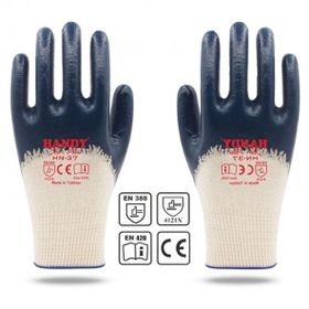Handy HN-37 Nitril Kaplama Sanayi Usta Eldiveni Koruyucu Eldiven