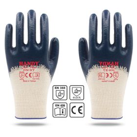 Handy HN-37 Nitril Kaplama Sanayi Usta Eldiveni Koruyucu Eldiven
