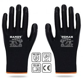Handy HN-99 Nitril Kaplama Siyah No: 10/XL Sanayi Usta Eldiveni Koruyucu Eldiven