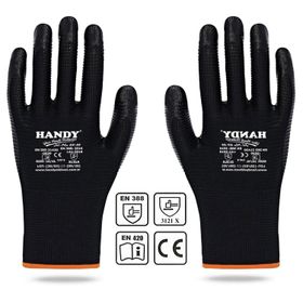 Handy HN-99 Nitril Kaplama Siyah No: 10/XL Sanayi Usta Eldiveni Koruyucu Eldiven