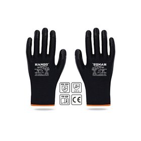 Handy HN-99 Nitril Kaplama Siyah No: 10/XL Sanayi Usta Eldiveni Koruyucu Eldiven